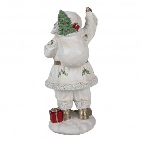 26PR4296 Christmas Decoration Figurine Santa Claus 31 cm White Plastic