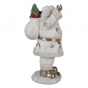 26PR4296 Christmas Decoration Figurine Santa Claus 31 cm White Plastic