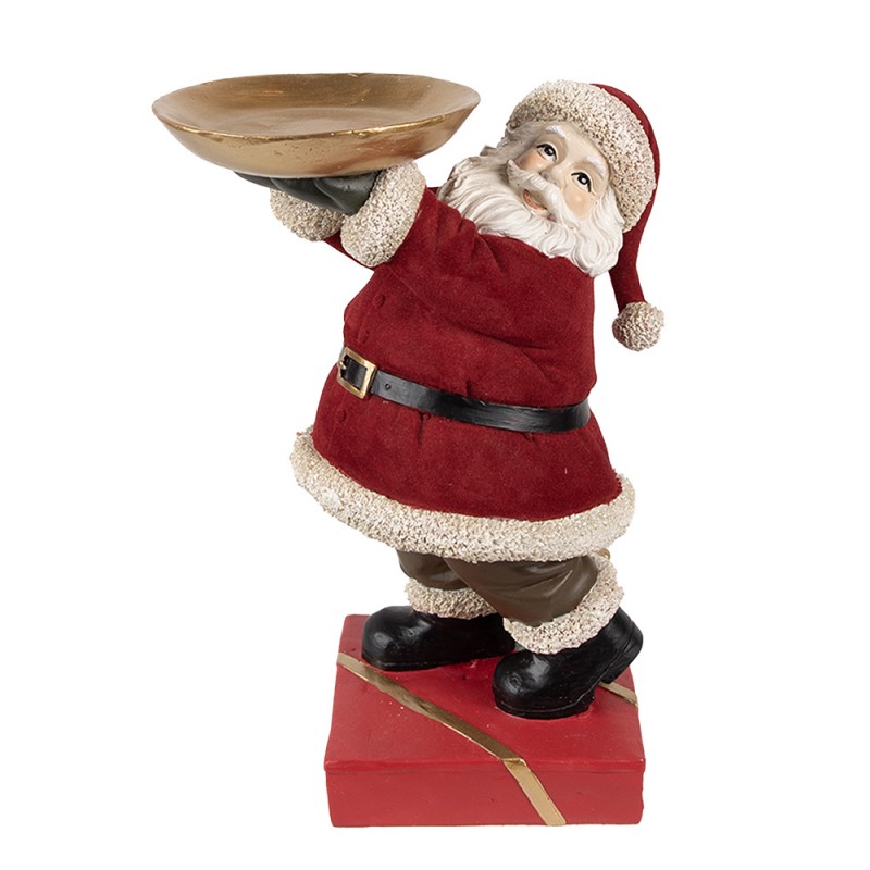 6PR4300 Christmas Decoration Figurine Santa Claus 26 cm Red Plastic