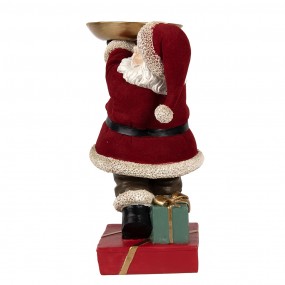 26PR4300 Kerstdecoratie Beeld Kerstman 26 cm Rood Kunststof