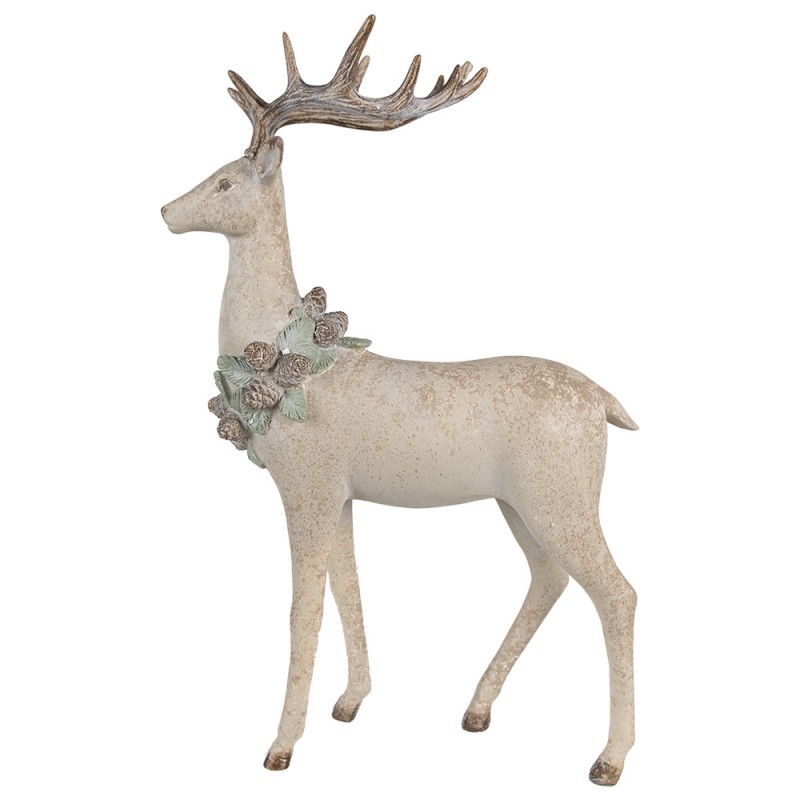 5PR0139 Figurine décorative Cerf 32x14x49 cm Marron Plastique