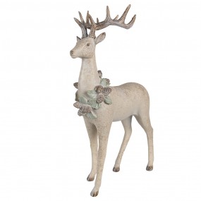 25PR0139 Figurine décorative Cerf 32x14x49 cm Marron Plastique