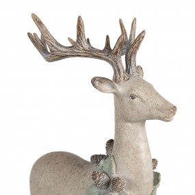 25PR0139 Figurine décorative Cerf 32x14x49 cm Marron Plastique