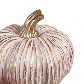 26CE1799 Decorazione Zucca Ø 12x10 cm Color oro Ceramica