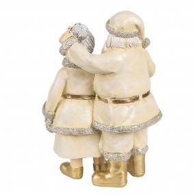 26PR4166 Christmas Decoration Figurine Santa Claus 11x8x16 cm Beige Plastic