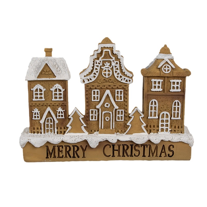 6PR4194 Gingerbread house 13x4x10 cm Brown Plastic Gingerbread house