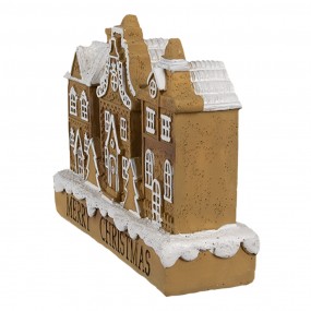 26PR4194 Maison en pain d'épices 13x4x10 cm Marron Plastique Maison en pain d'épices