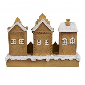 26PR4194 Gingerbread house 13x4x10 cm Brown Plastic Gingerbread house