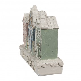 26PR4204 Gingerbread house 13x4x10 cm Wit Kunststof Peperkoekhuisje