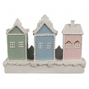 26PR4204 Gingerbread house 13x4x10 cm White Plastic Gingerbread house