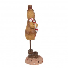 26PR4272 Christmas Decoration Figurine Gingerbread man 18 cm Brown Plastic