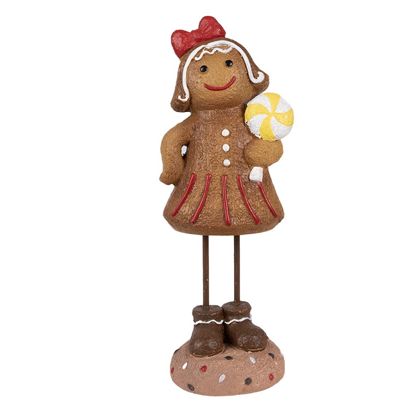 6PR4273 Figure de Noël Bonhomme en pain d‘épice 23 cm Marron Plastique