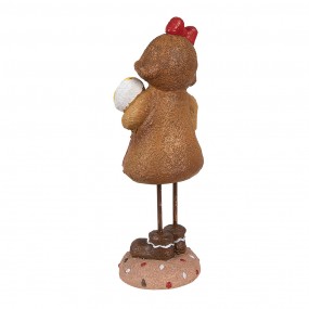 26PR4273 Kerstdecoratie Beeld Gingerbread man 23 cm Bruin Kunststof