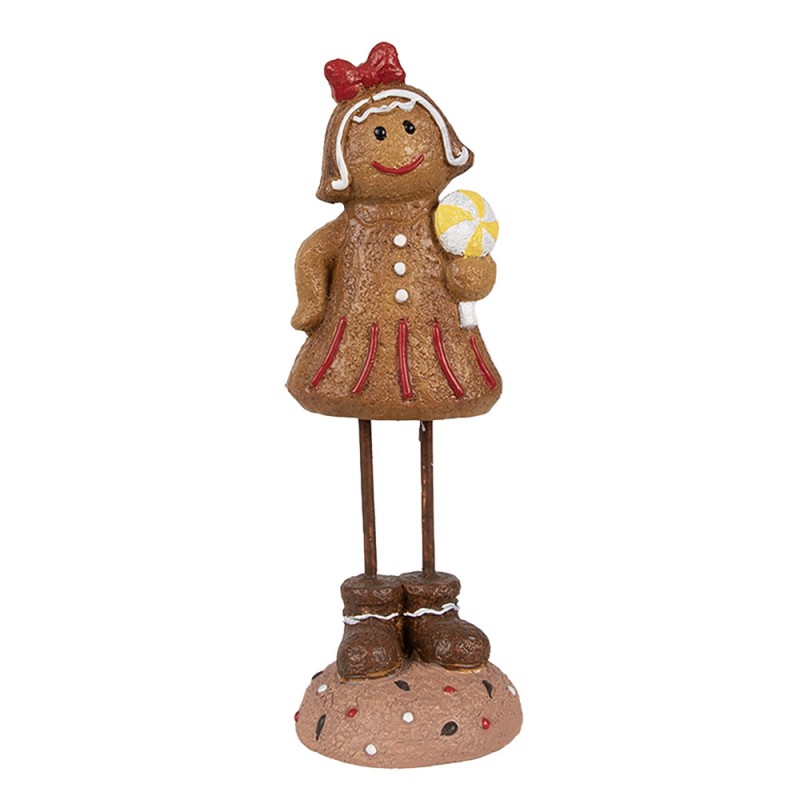 6PR4274 Christmas Decoration Figurine Gingerbread man 18 cm Brown Plastic