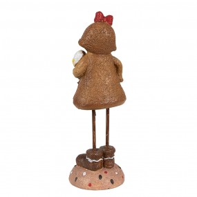 26PR4274 Christmas Decoration Figurine Gingerbread man 18 cm Brown Plastic