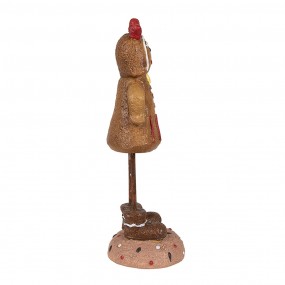 26PR4274 Figure de Noël Bonhomme en pain d‘épice 18 cm Marron Plastique