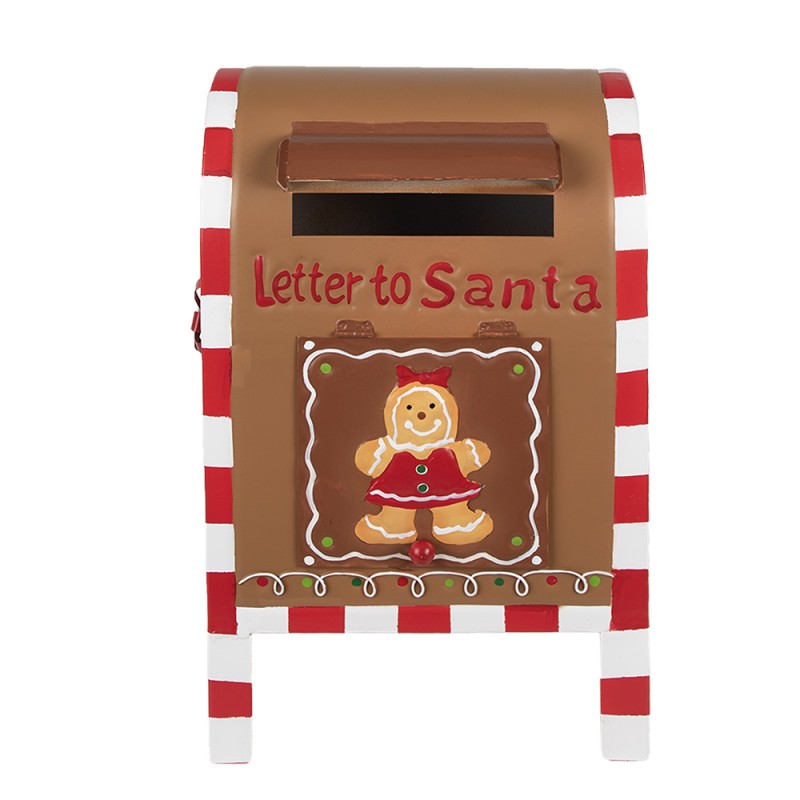 6Y5628 Boîte aux lettres 22x18x34 cm Marron Fer Décoration de Noël