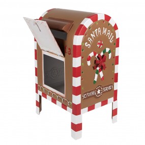 26Y5628 Brievenbus 22x18x34 cm Bruin IJzer Kerstdecoratie