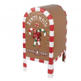 26Y5628 Boîte aux lettres 22x18x34 cm Marron Fer Décoration de Noël