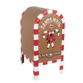 26Y5628 Brievenbus 22x18x34 cm Bruin IJzer Kerstdecoratie