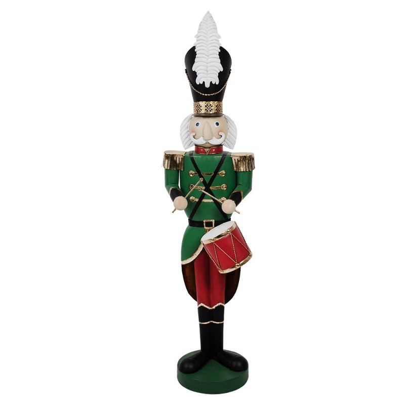 5Y1233 Statuetta decorativa di Natale Schiaccianoci 24x30x121 cm Verde Ferro