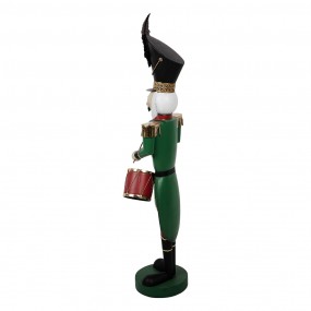 25Y1233 Statuetta decorativa di Natale Schiaccianoci 24x30x121 cm Verde Ferro