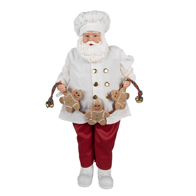 65628 Figure de Noël Père Noël 50 cm Blanc Rouge Plastique