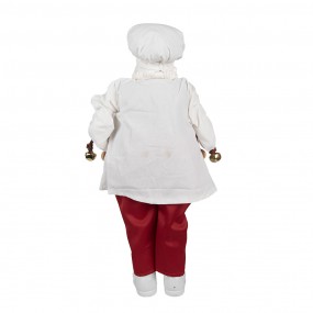 265628 Figure de Noël Père Noël 50 cm Blanc Rouge Plastique