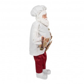 265628 Christmas Decoration Figurine Santa Claus 50 cm White Red Plastic