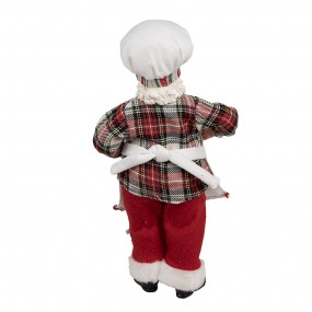 265629 Figure de Noël Père Noël 28 cm Blanc Plastique