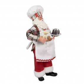 265629 Christmas Decoration Figurine Santa Claus 28 cm White Plastic