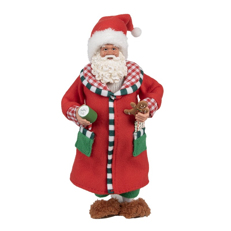 65630 Figure de Noël Père Noël 28 cm Rouge Plastique