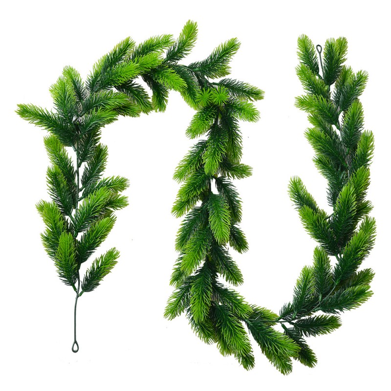 6PL0297 Guirlande de Noël 180 cm Vert Plastique Plante artificielle