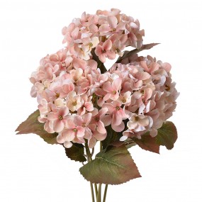 26PL0302 Fleur artificielle Hortensia 44 cm Rose Plastique Plante artificielle