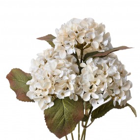 26PL0303 Fleur artificielle Hortensia 44 cm Blanc Plastique Plante artificielle