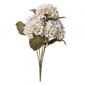 26PL0303 Fleur artificielle Hortensia 44 cm Blanc Plastique Plante artificielle