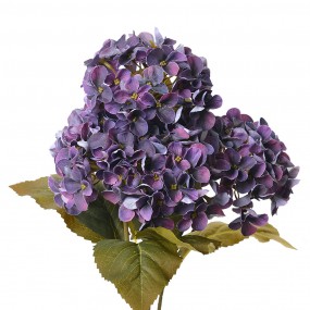 26PL0304 Kunstblume Hortensie 44 cm Violett Kunststoff Kunstpflanze