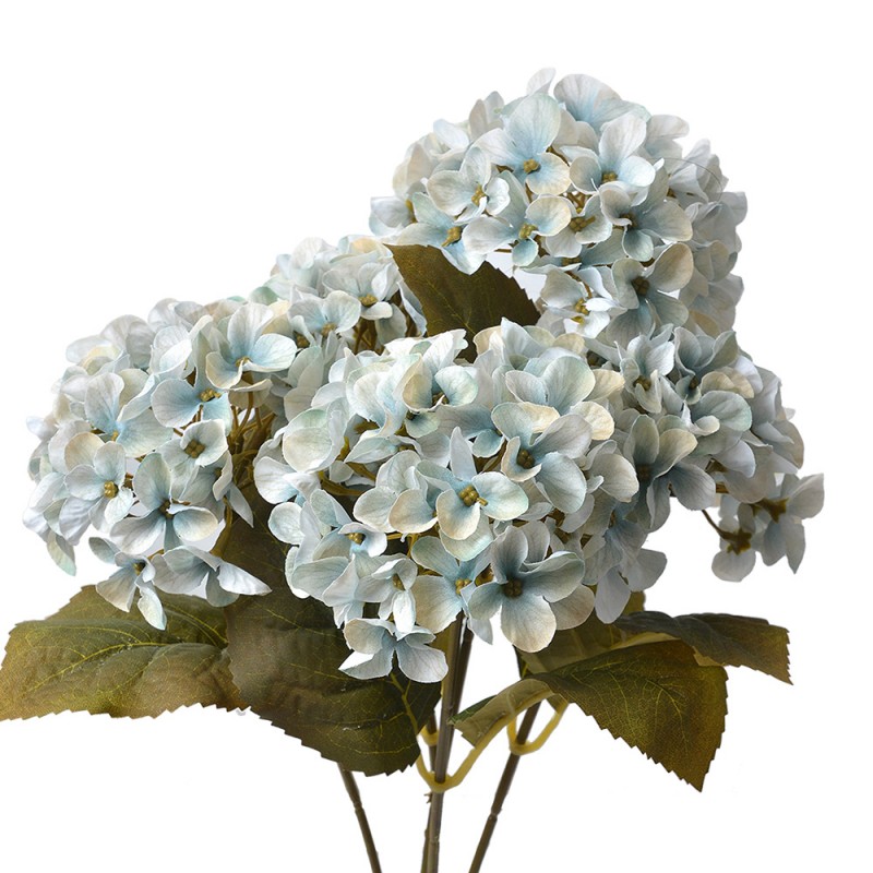 6PL0306 Fleur artificielle Hortensia 45 cm Bleu Plastique Plante artificielle