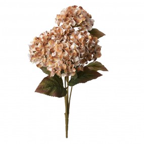 26PL0307 Fleur artificielle Hortensia 45 cm Beige Plastique Plante artificielle