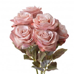 26PL0309 Artificial Flower Rose 47 cm Pink Plastic Artificial Plant