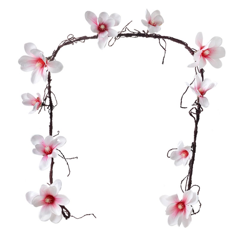 6PL0310 Artificial Flower Garland 180 cm White Pink Plastic Artificial Plant