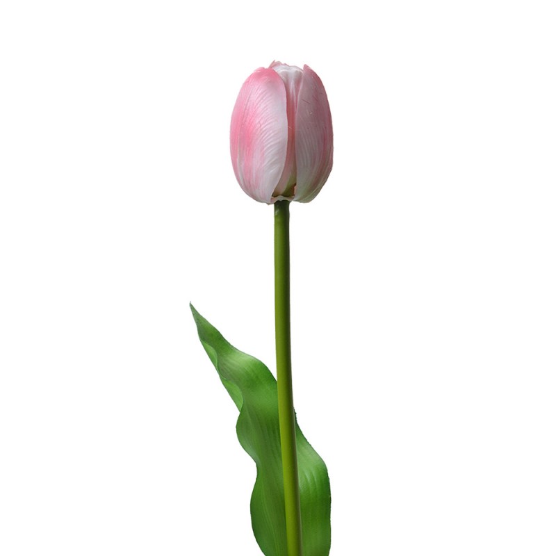 6PL0311 Fleur artificielle Tulipe 32 cm Rose Plastique Plante artificielle