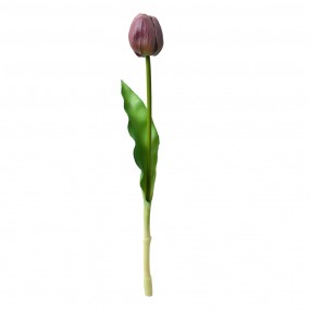 26PL0312 Fleur artificielle Tulipe 32 cm Violet Plastique Plante artificielle