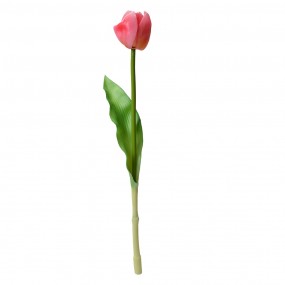 26PL0313 Fleur artificielle Tulipe 32 cm Rose Plastique Plante artificielle