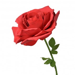 250779S Décoration Rose Ø 35x137 cm Rouge Plastique Métal Fleur artificielle