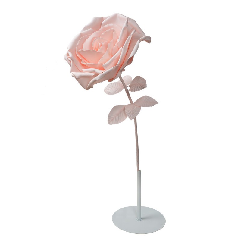 50780 Decoration Rose Ø 33x100 cm Pink Plastic Metal Artificial Flower