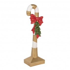 25PR0141 Kerstdecoratie Beeld Zuurstok 83 cm Goudkleurig Kunststof Kerstfiguren