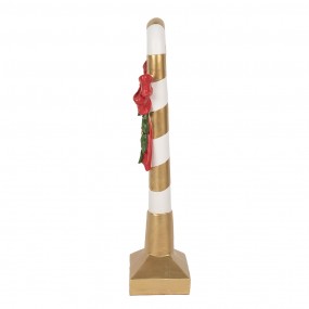 25PR0141 Christmas Decoration Figurine Candy Cane 83 cm Gold colored Plastic Christmas Figurines