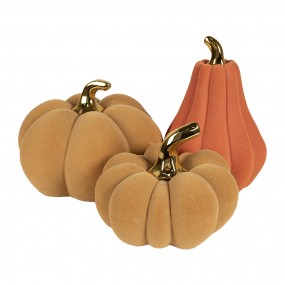 265535 Decoratie Pompoen Ø 13x19 cm Oranje Keramiek