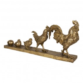 26PR2816 Figurine Rooster 59x10x27 cm Gold colored Polyresin Rooster Home Accessories